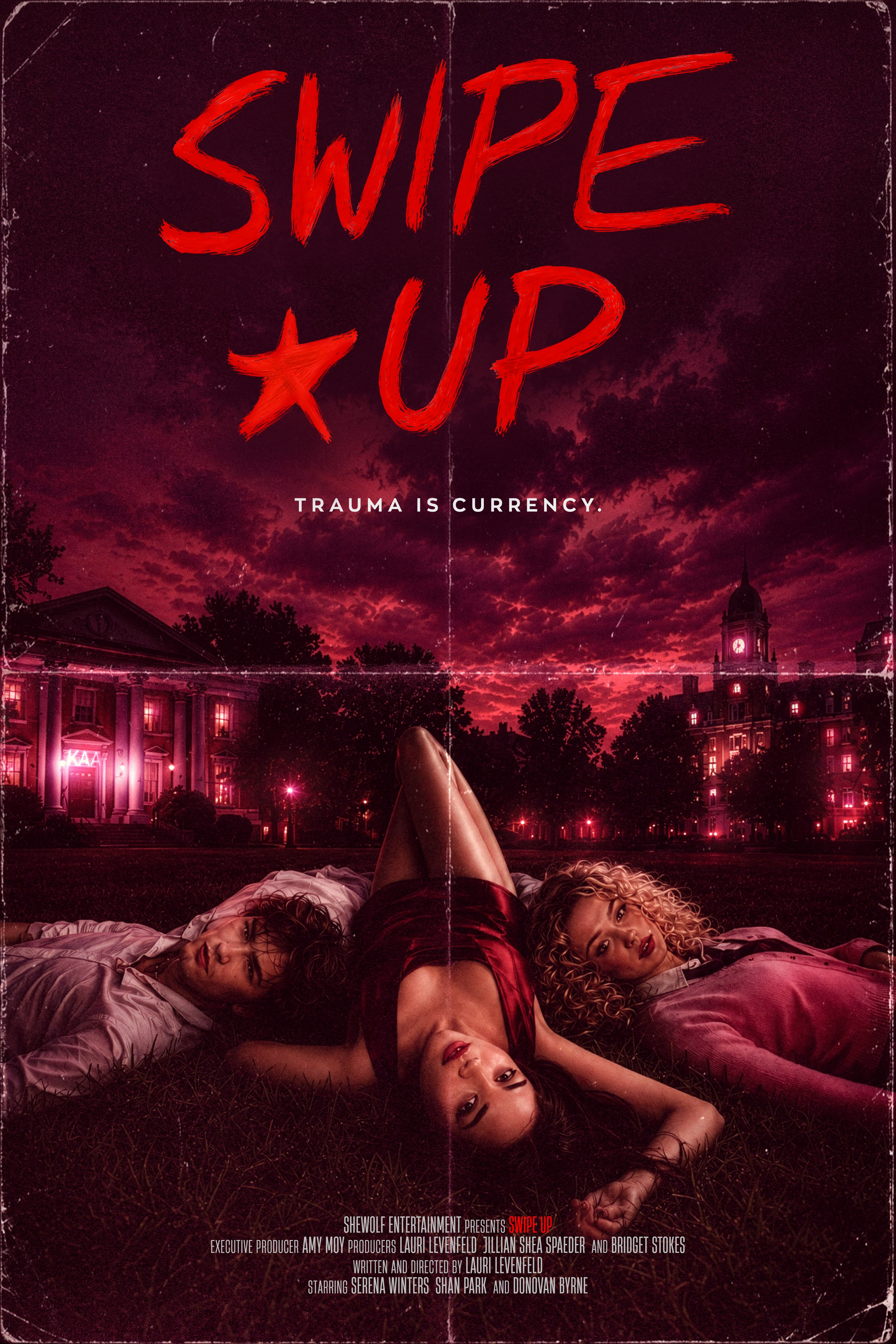 Swipe Up movie poster — Trauma is Currency